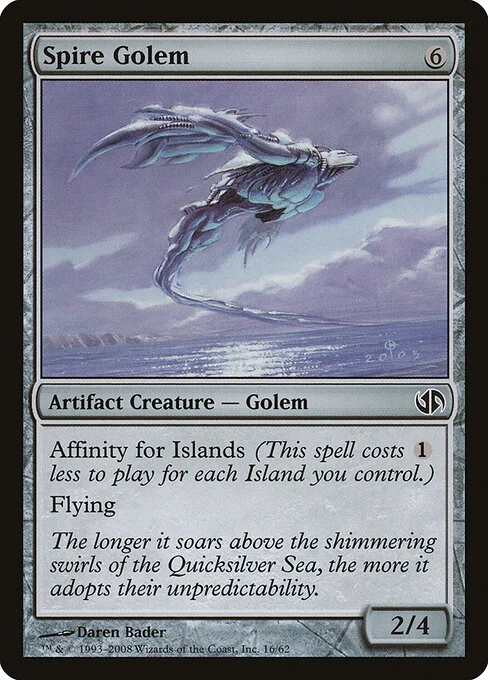 Spire Golem, carta Magic di tipo Artifact Creature — Golem illustrata da Daren Bader