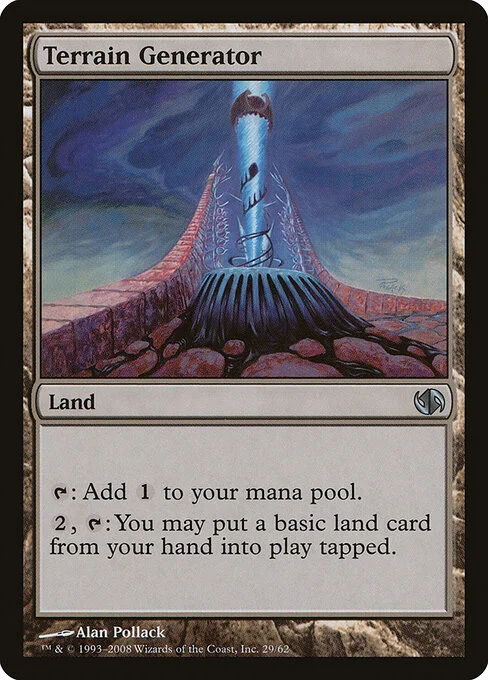 Terrain Generator, carta Magic di tipo Land illustrata da Alan Pollack