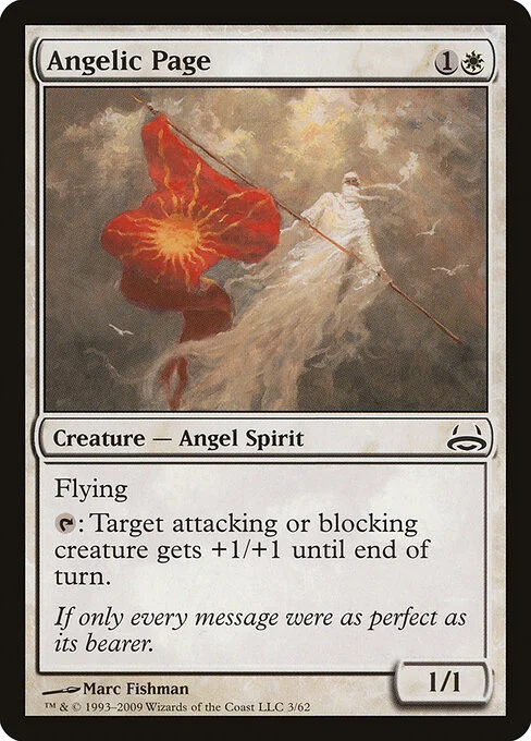 Angelic Page, carta Magic di tipo Creature — Angel Spirit illustrata da Marc Fishman