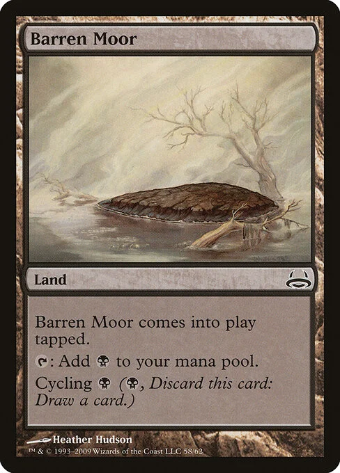Barren Moor, carta Magic di tipo Land illustrata da Heather Hudson