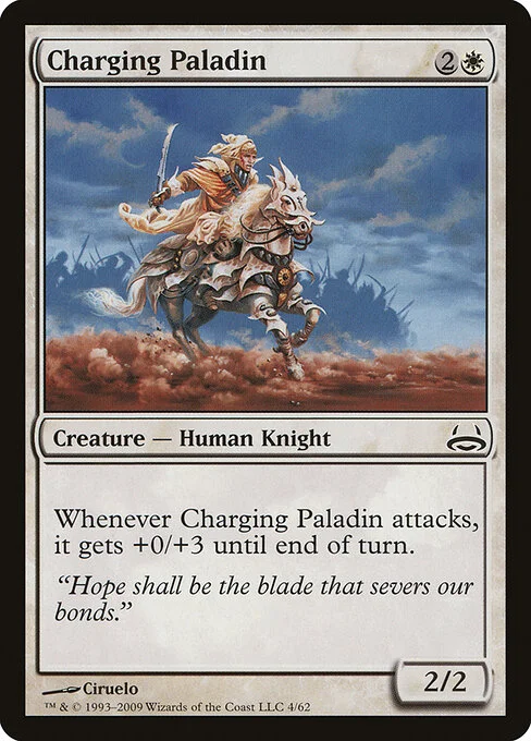 Charging Paladin, carta Magic di tipo Creature — Human Knight illustrata da Ciruelo