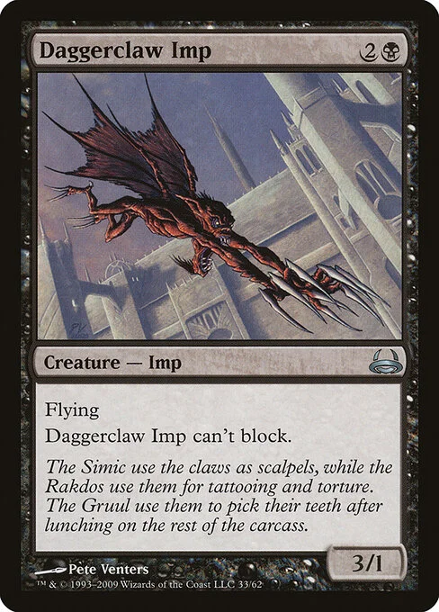 Daggerclaw Imp, carta Magic di tipo Creature — Imp illustrata da Pete Venters