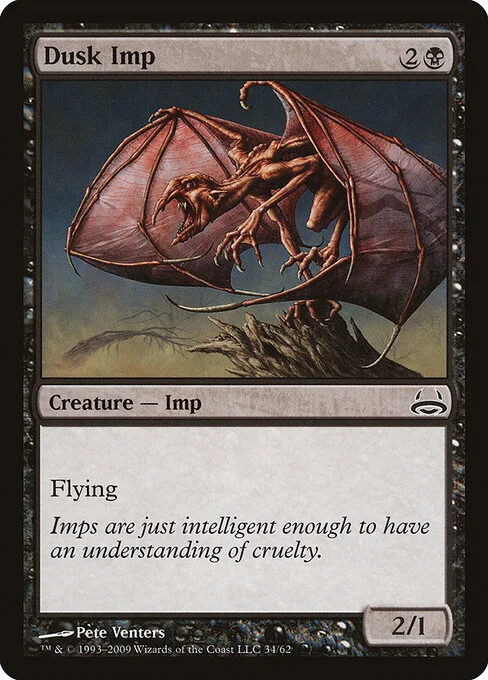 Dusk Imp, carta Magic di tipo Creature — Imp illustrata da Pete Venters