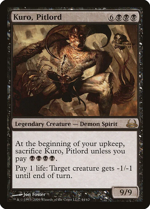 Kuro, Pitlord, carta Magic di tipo Legendary Creature — Demon Spirit illustrata da Jon Foster