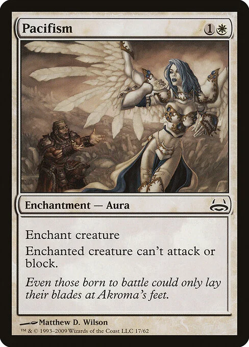 Pacifism, carta Magic di tipo Enchantment — Aura illustrata da Matthew D. Wilson