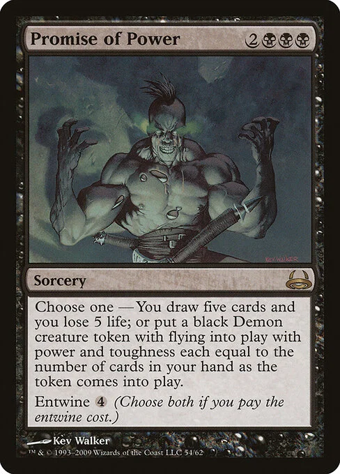 Promise of Power, carta Magic di tipo Sorcery illustrata da Kev Walker
