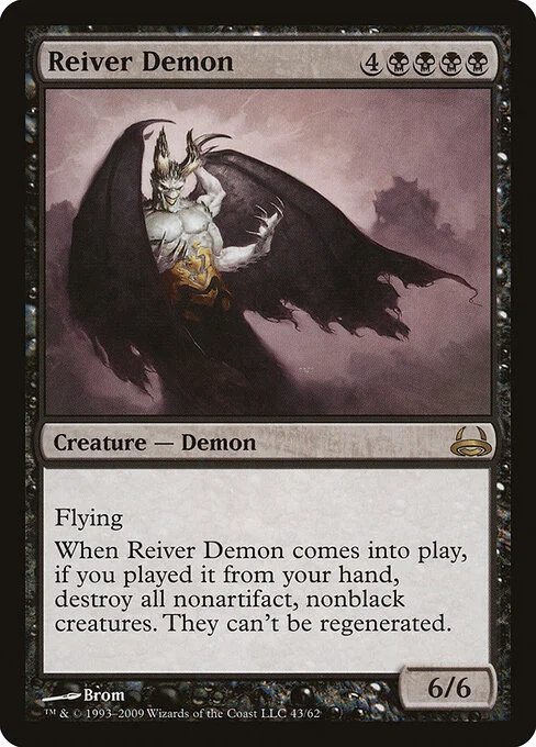Reiver Demon, carta Magic di tipo Creature — Demon illustrata da Brom