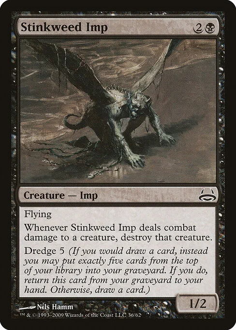 Stinkweed Imp, carta Magic di tipo Creature — Imp illustrata da Nils Hamm