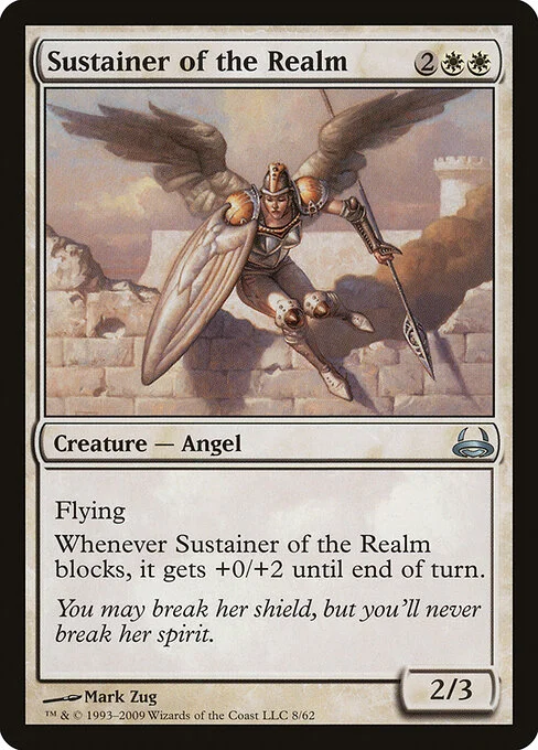 Sustainer of the Realm, carta Magic di tipo Creature — Angel illustrata da Mark Zug