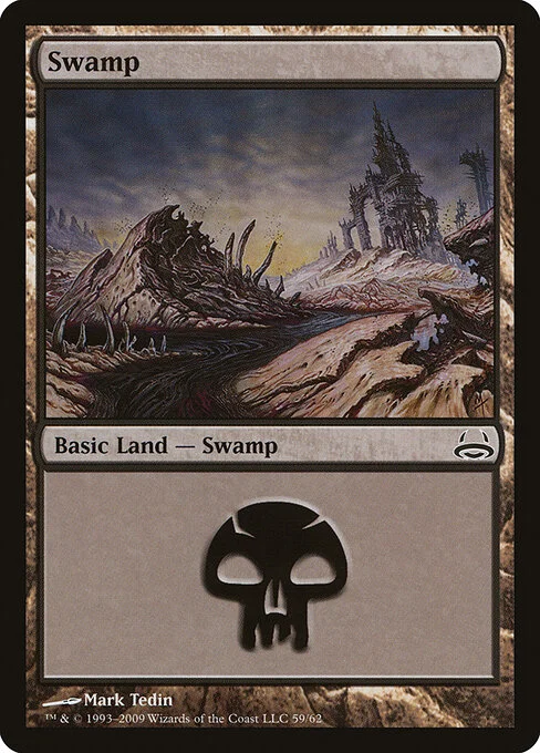 Swamp, carta Magic di tipo Basic Land — Swamp illustrata da Mark Tedin