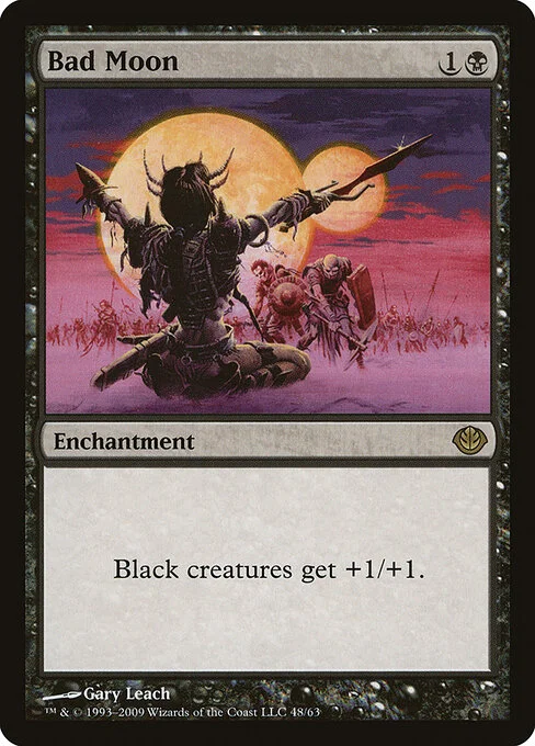 Bad Moon, carta Magic di tipo Enchantment illustrata da Gary Leach