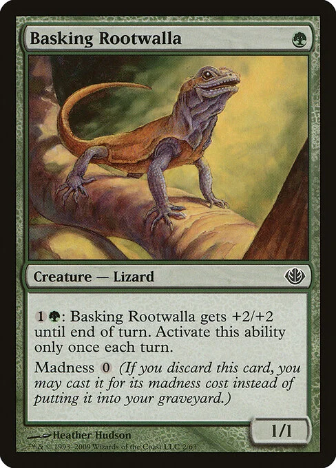 Basking Rootwalla, carta Magic di tipo Creature — Lizard illustrata da Heather Hudson