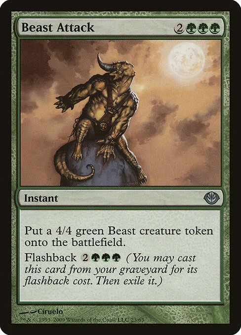 Beast Attack, carta Magic di tipo Instant illustrata da Ciruelo