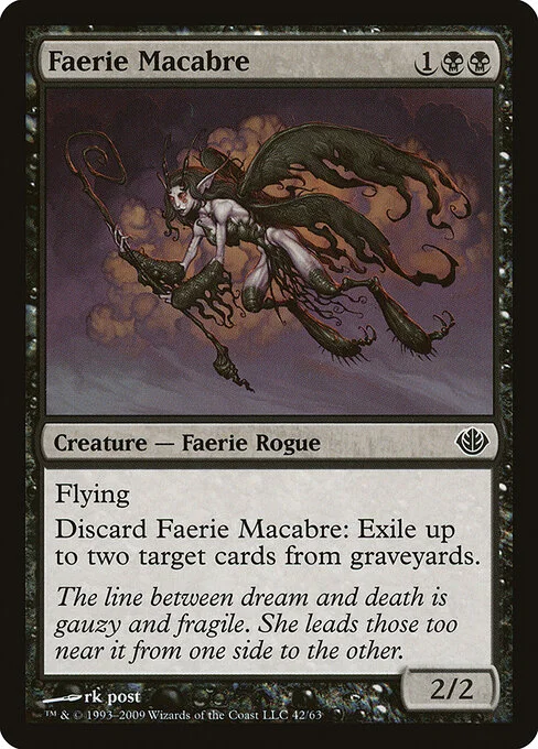 Faerie Macabre, carta Magic di tipo Creature — Faerie Rogue illustrata da rk post