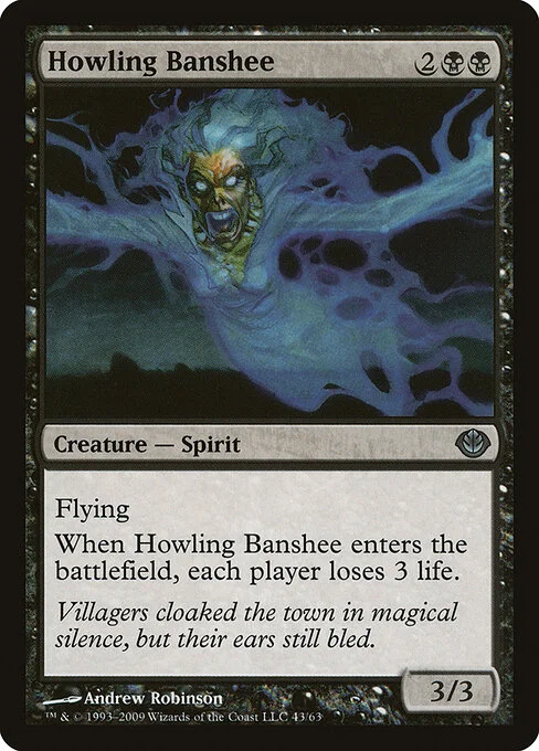 Howling Banshee, carta Magic di tipo Creature — Spirit illustrata da Andrew Robinson