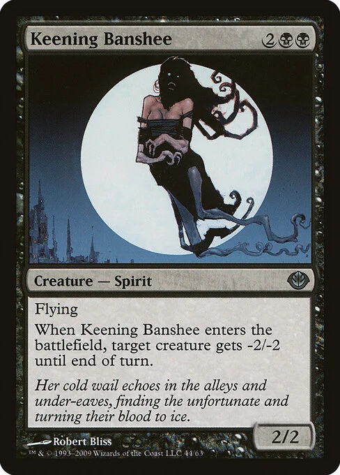 Keening Banshee, carta Magic di tipo Creature — Spirit illustrata da Robert Bliss