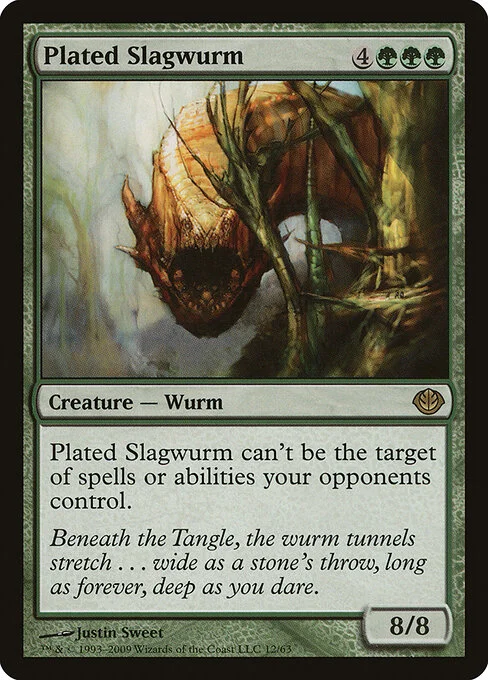 Plated Slagwurm, carta Magic di tipo Creature — Wurm illustrata da Justin Sweet
