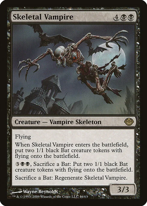 Skeletal Vampire, carta Magic di tipo Creature — Vampire Skeleton illustrata da Wayne Reynolds