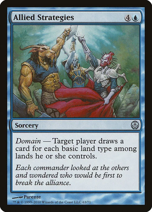 Allied Strategies, carta Magic di tipo Sorcery illustrata da Paolo Parente