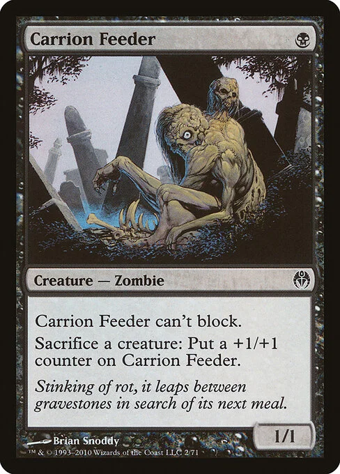 Carrion Feeder, carta Magic di tipo Creature — Zombie illustrata da Brian Snõddy