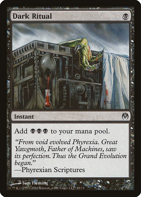 Dark Ritual, carta Magic di tipo Instant illustrata da Tom Fleming