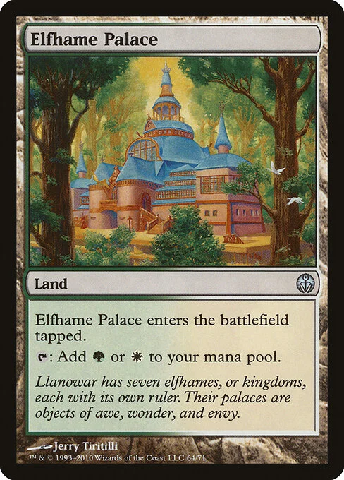 Elfhame Palace, carta Magic di tipo Land illustrata da Jerry Tiritilli