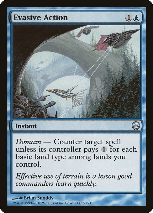 Evasive Action, carta Magic di tipo Instant illustrata da Brian Snõddy