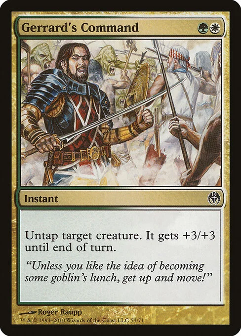 Gerrard's Command, carta Magic di tipo Instant illustrata da Roger Raupp