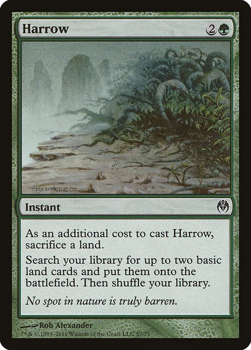 Harrow, carta Magic di tipo Instant illustrata da Rob Alexander