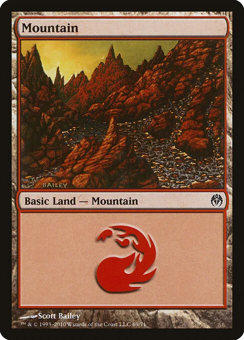 Mountain, carta Magic di tipo Basic Land — Mountain illustrata da Scott Bailey