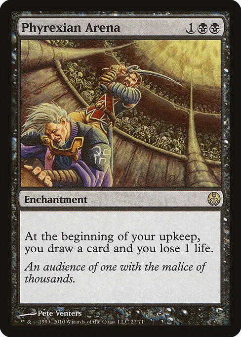 Phyrexian Arena, carta Magic di tipo Enchantment illustrata da Pete Venters