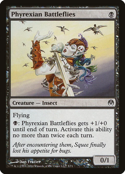 Phyrexian Battleflies, carta Magic di tipo Creature — Phyrexian Insect illustrata da Dan Frazier