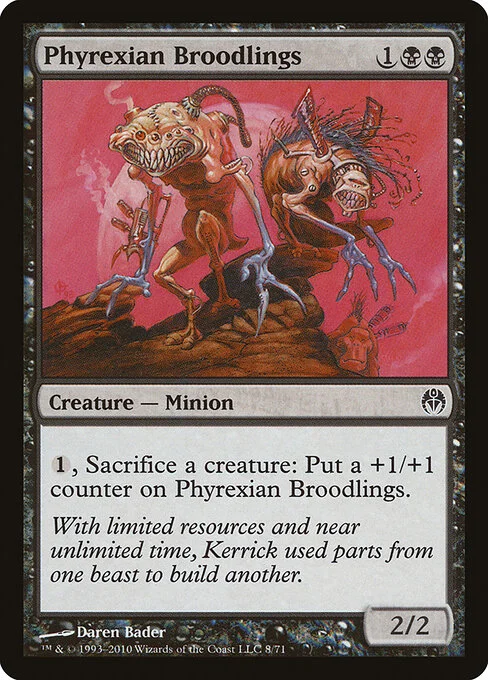 Phyrexian Broodlings, carta Magic di tipo Creature — Phyrexian Minion illustrata da Daren Bader