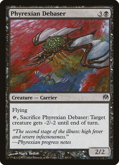 Phyrexian Debaser, carta Magic di tipo Creature — Phyrexian Carrier illustrata da Mark Tedin