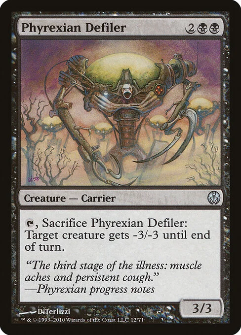 Phyrexian Defiler, carta Magic di tipo Creature — Phyrexian Carrier illustrata da DiTerlizzi