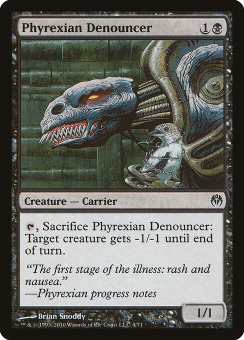 Phyrexian Denouncer, carta Magic di tipo Creature — Phyrexian Carrier illustrata da Brian Snõddy