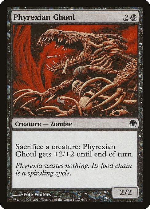 Phyrexian Ghoul, carta Magic di tipo Creature — Phyrexian Zombie illustrata da Pete Venters
