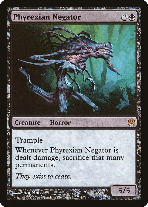 Phyrexian Negator, carta Magic di tipo Creature — Phyrexian Horror illustrata da Jim Murray
