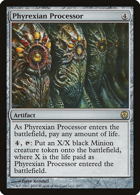 Phyrexian Processor, carta Magic di tipo Artifact illustrata da Dave Kendall
