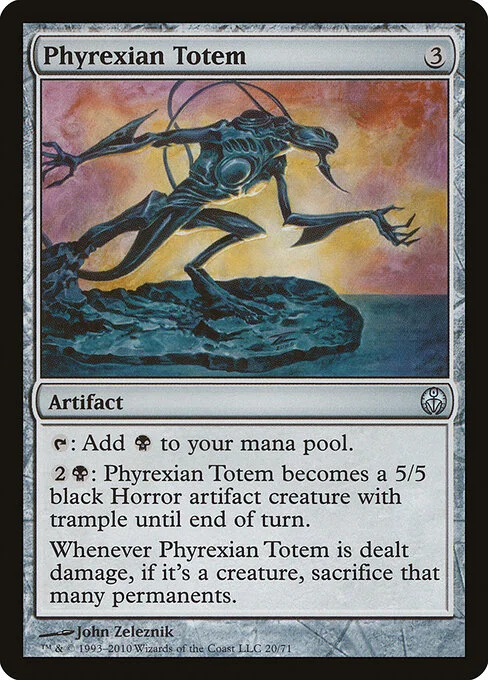 Phyrexian Totem, carta Magic di tipo Artifact illustrata da John Zeleznik