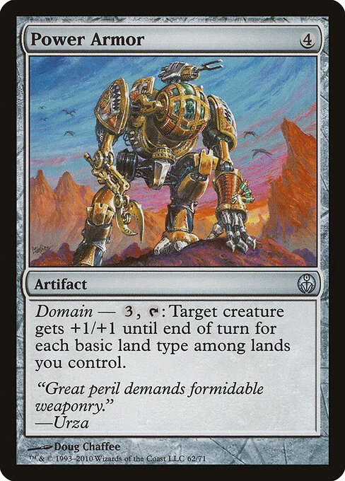 Power Armor, carta Magic di tipo Artifact illustrata da Doug Chaffee