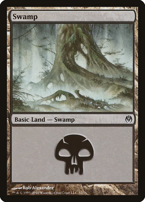 Swamp, carta Magic di tipo Basic Land — Swamp illustrata da Rob Alexander