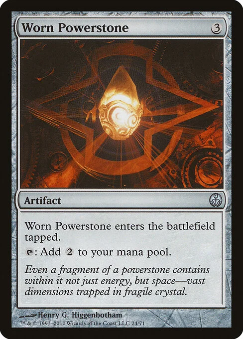 Worn Powerstone, carta Magic di tipo Artifact illustrata da Henry G. Higginbotham