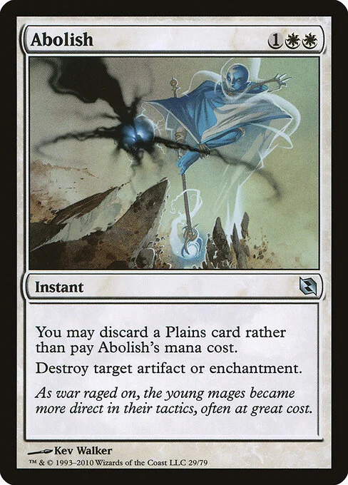Abolish, carta Magic di tipo Instant illustrata da Kev Walker