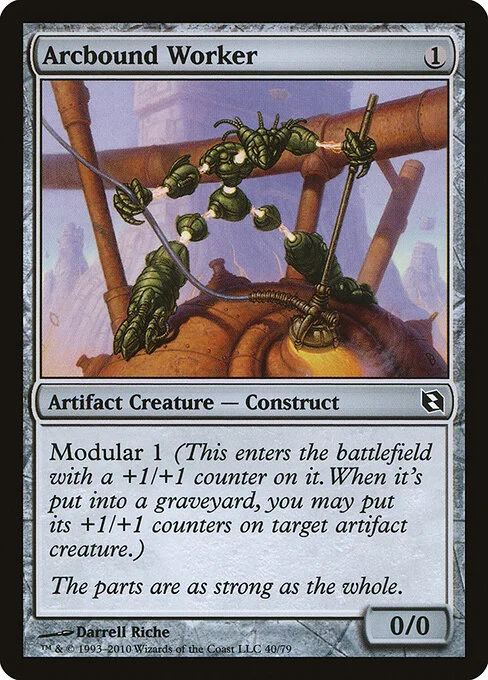 Arcbound Worker, carta Magic di tipo Artifact Creature — Construct illustrata da Darrell Riche