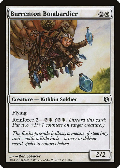Burrenton Bombardier, carta Magic di tipo Creature — Kithkin Soldier illustrata da Ron Spencer