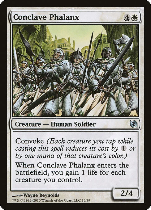 Conclave Phalanx, carta Magic di tipo Creature — Human Soldier illustrata da Wayne Reynolds