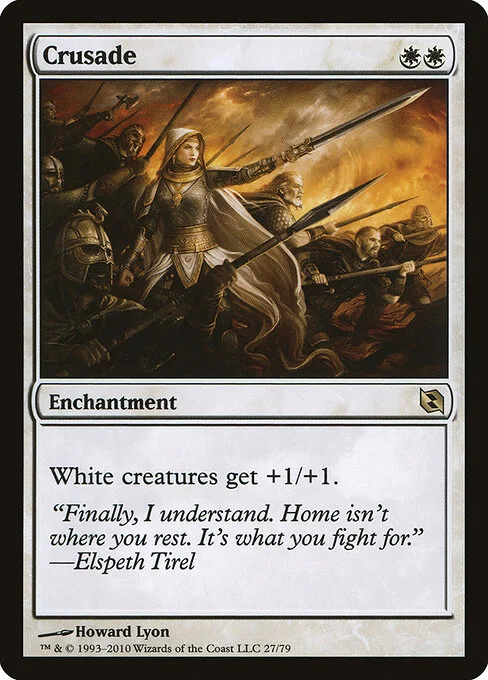 Crusade, carta Magic di tipo Enchantment illustrata da Howard Lyon