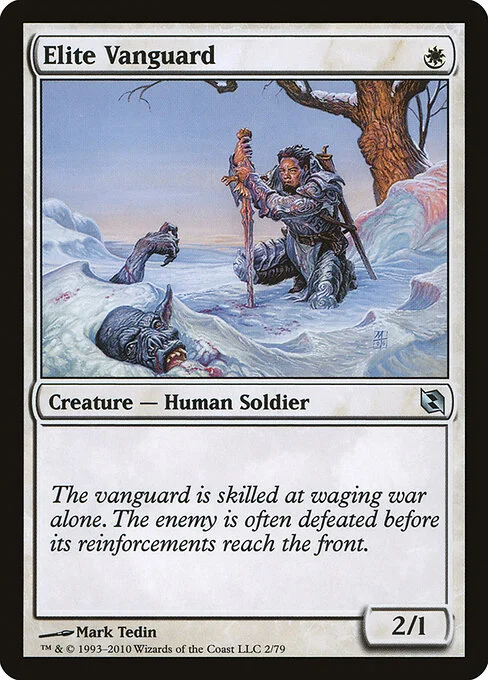 Elite Vanguard, carta Magic di tipo Creature — Human Soldier illustrata da Mark Tedin