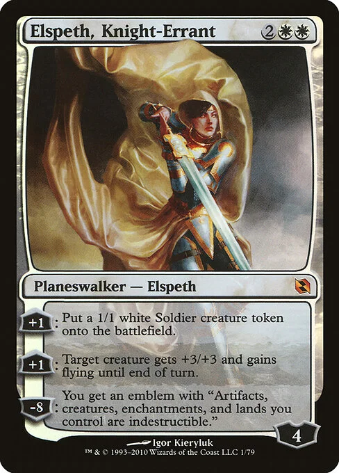 Elspeth, Knight-Errant, carta Magic di tipo Legendary Planeswalker — Elspeth illustrata da Igor Kieryluk